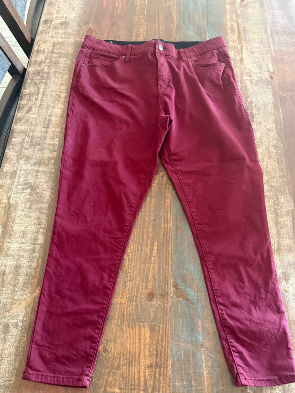 Lularoe brick red skinny jeans